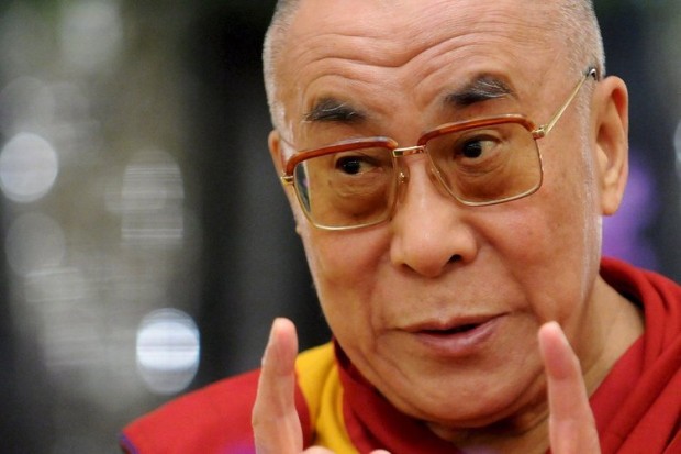 Beschreibung: Der Dalai Lama, geistiges Oberhaupt der Tibeter. Sie feiern heute den 50. Jahrestag des Aufstandes gegen China.