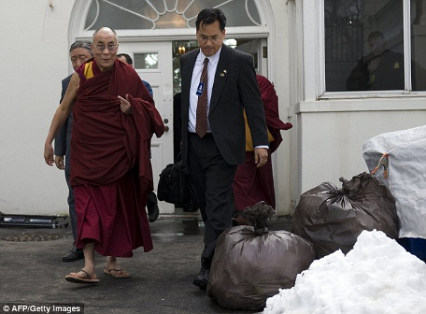 Beschreibung: Dalai Lama in Washington.